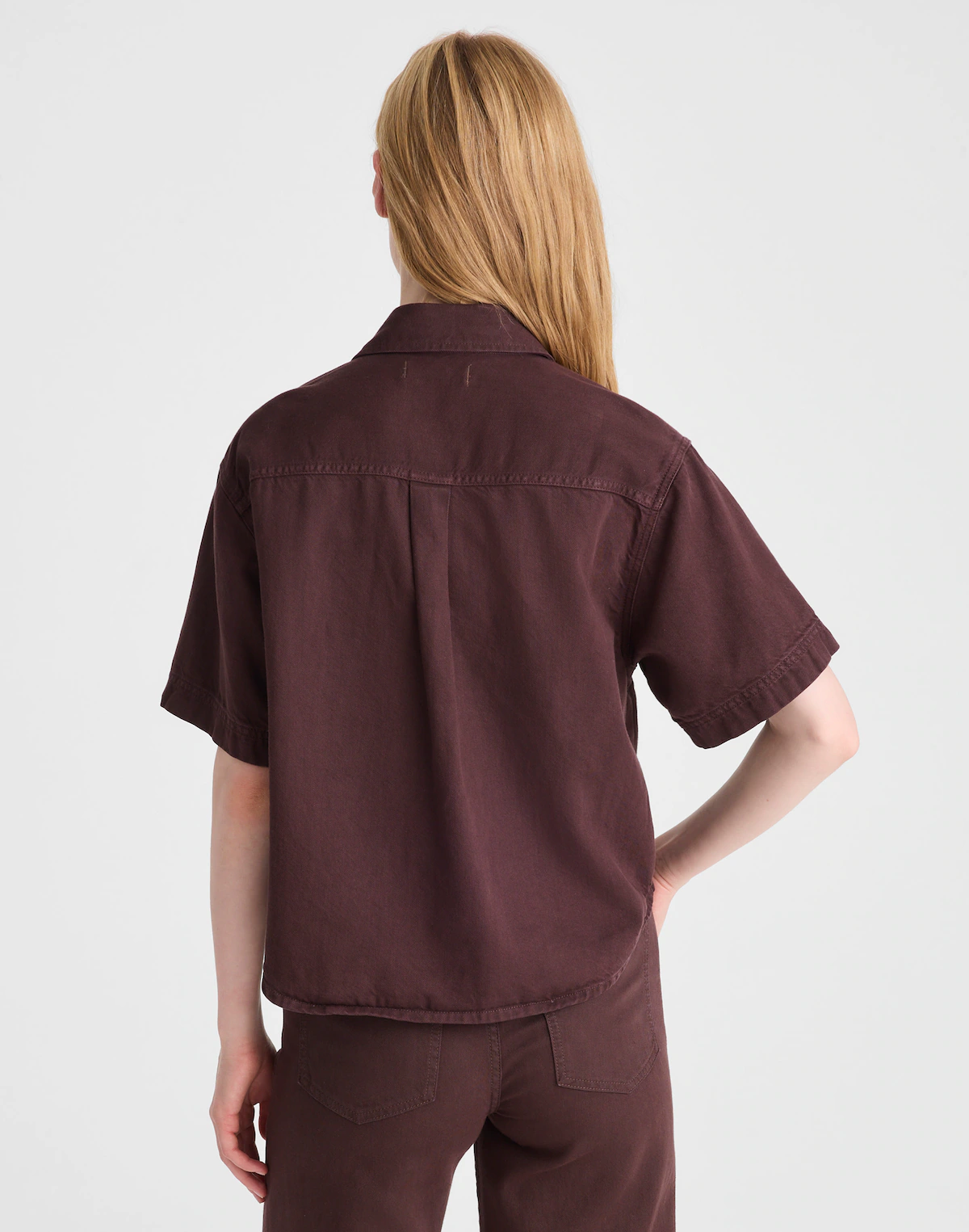 Airy Denim Utility-Pocket Shirt