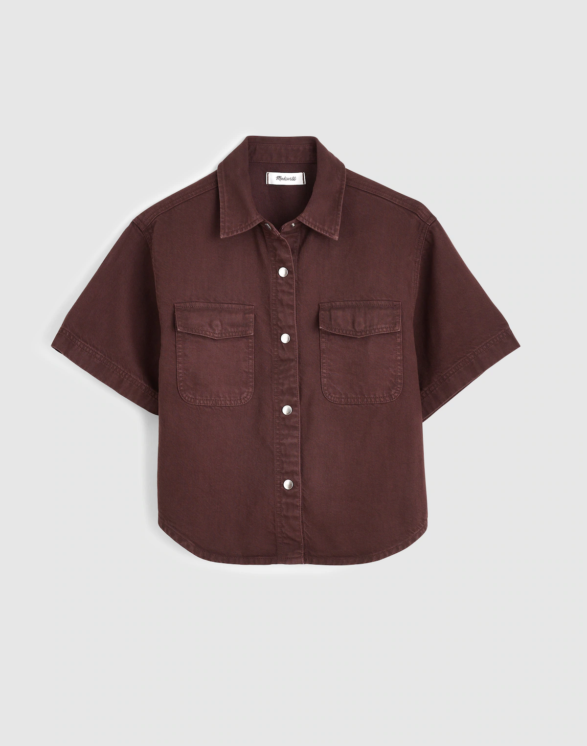 Airy Denim Utility-Pocket Shirt