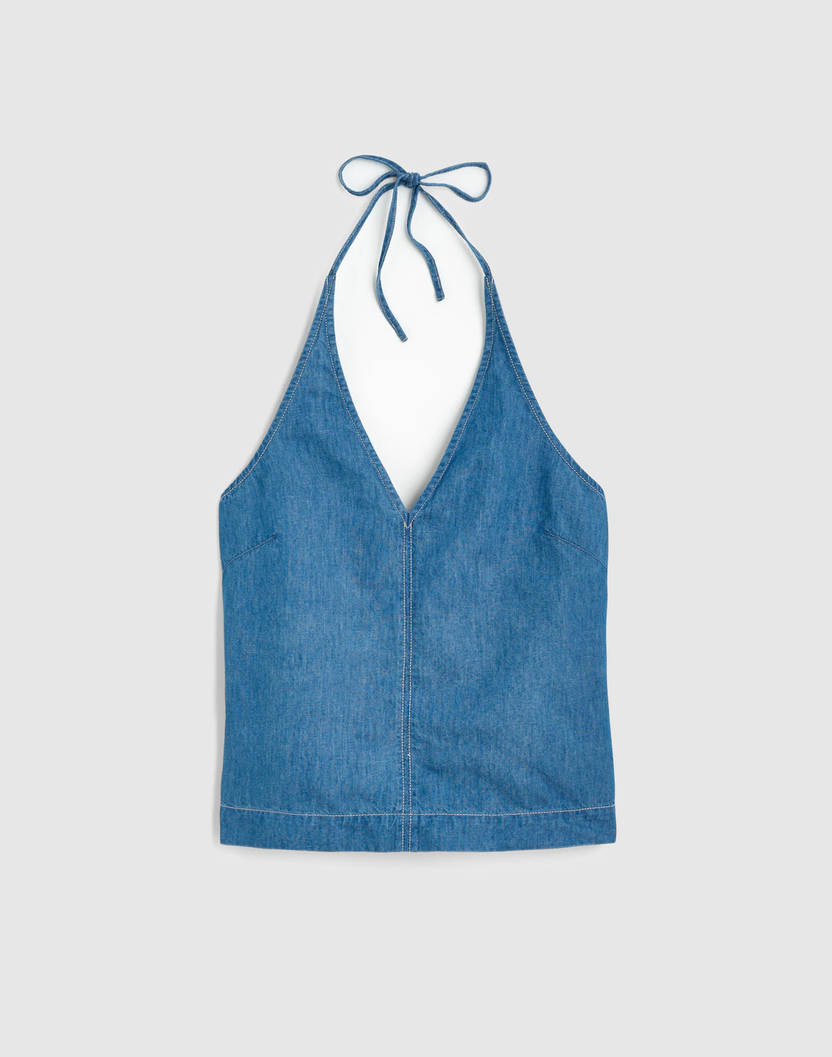 Denim Halter Shell Top