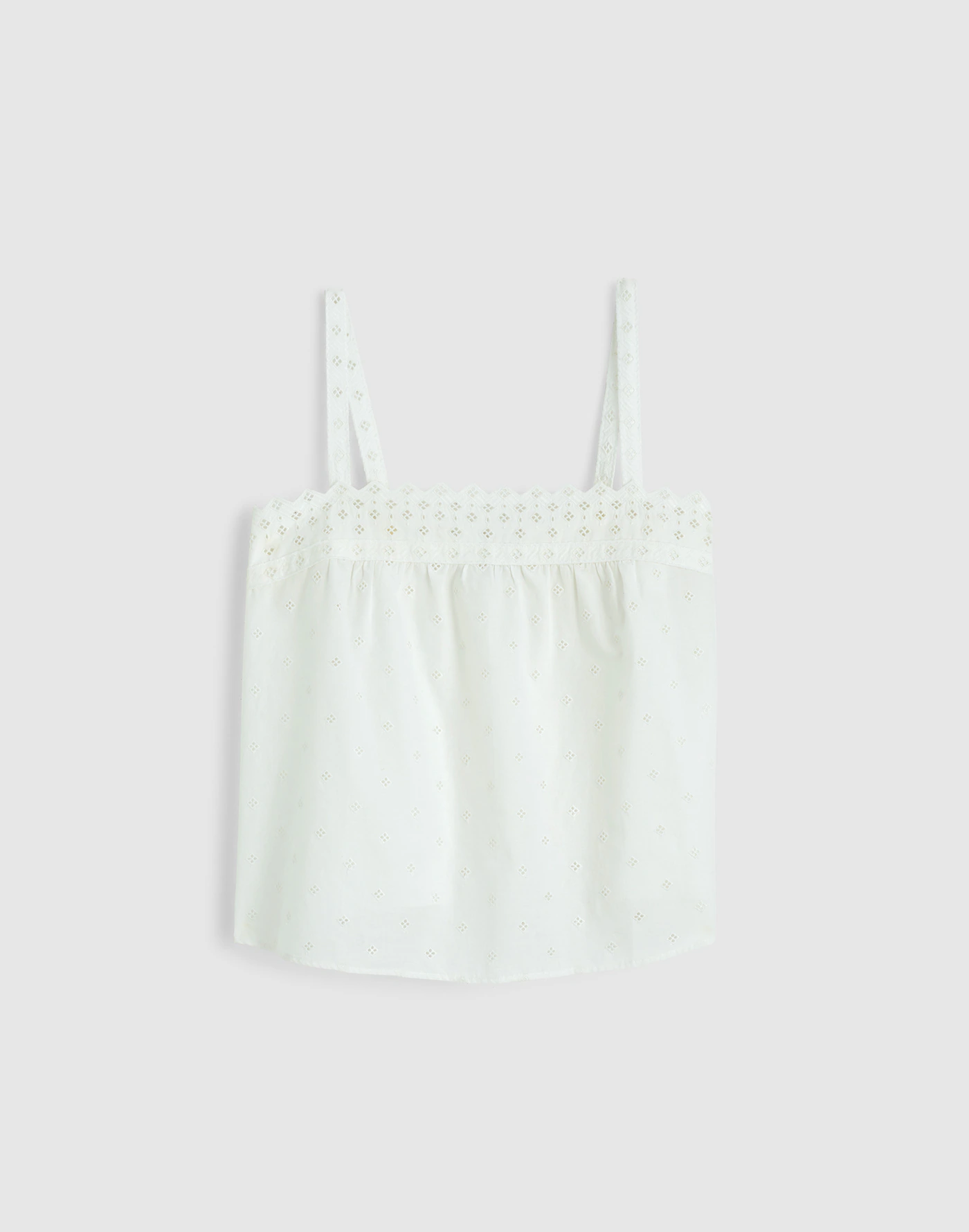 Embroidered Eyelet Tank