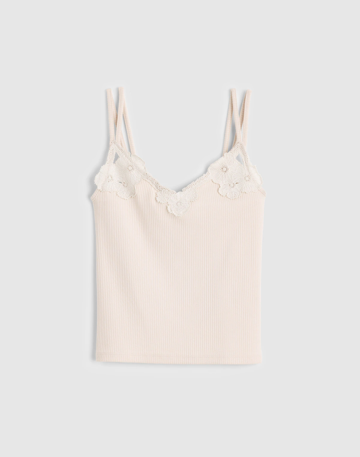 Floral-Lace V-Neck Tank