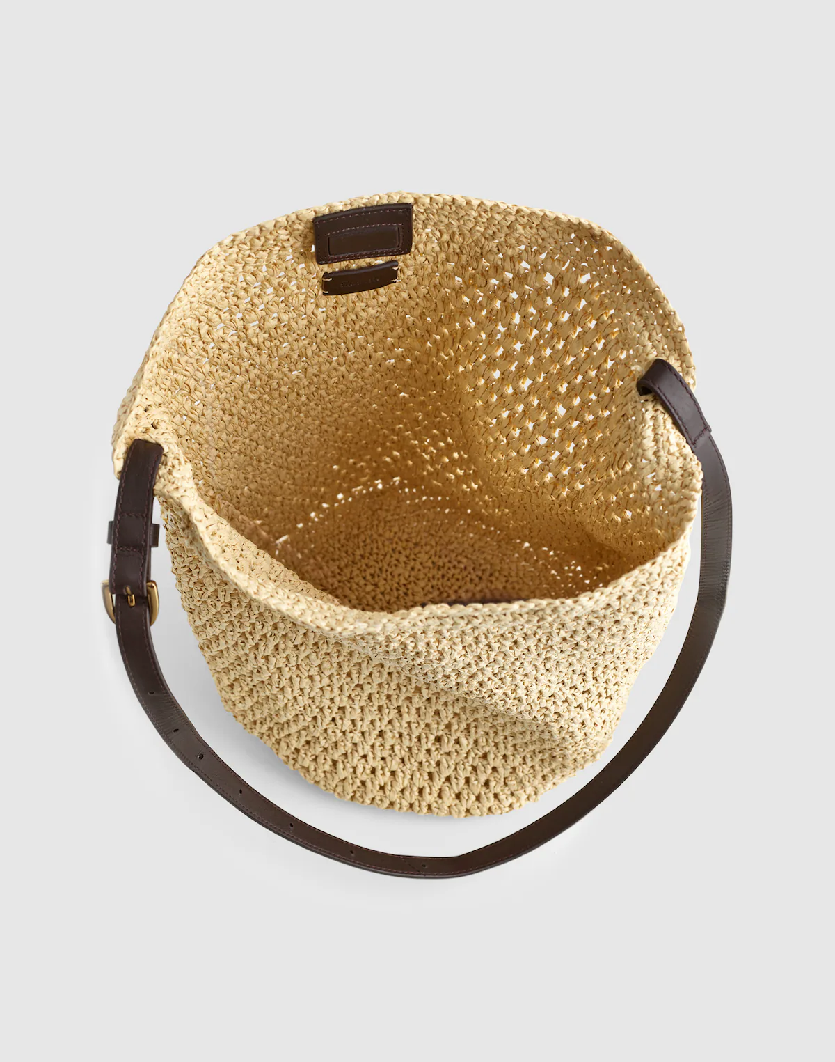 Handwoven Straw Bucket Bag