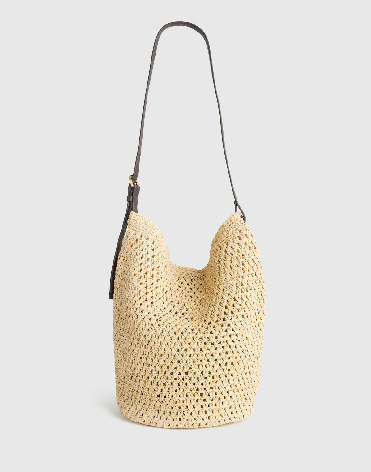 Handwoven Straw Bucket Bag