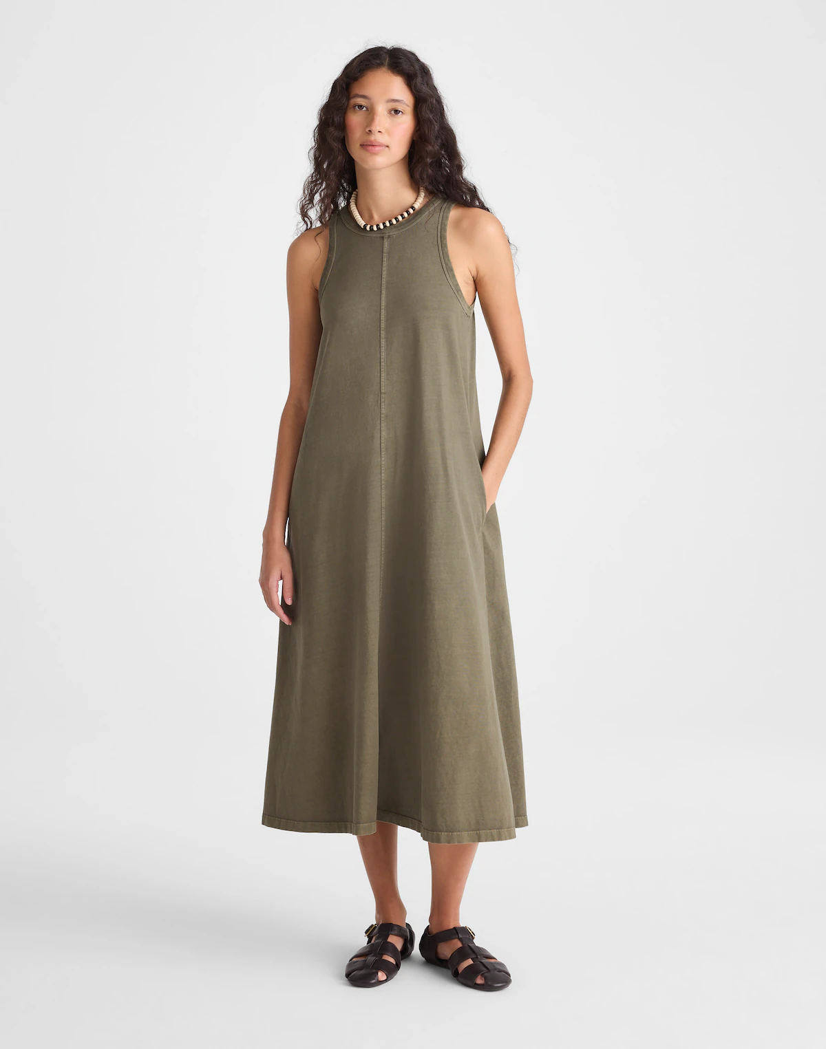 Seamed Tank Maxi Dress in Allday Jersey
