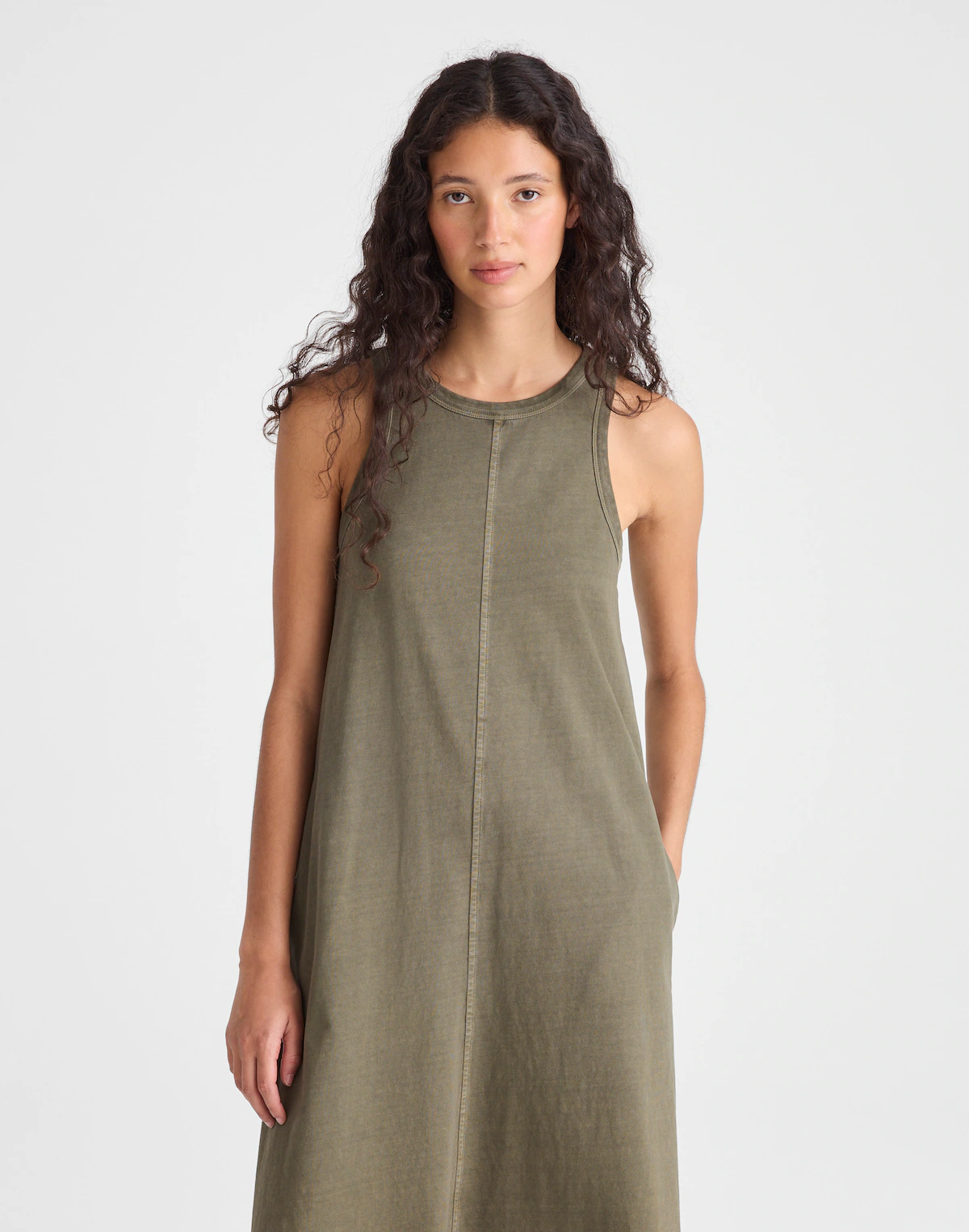 Seamed Tank Maxi Dress in Allday Jersey