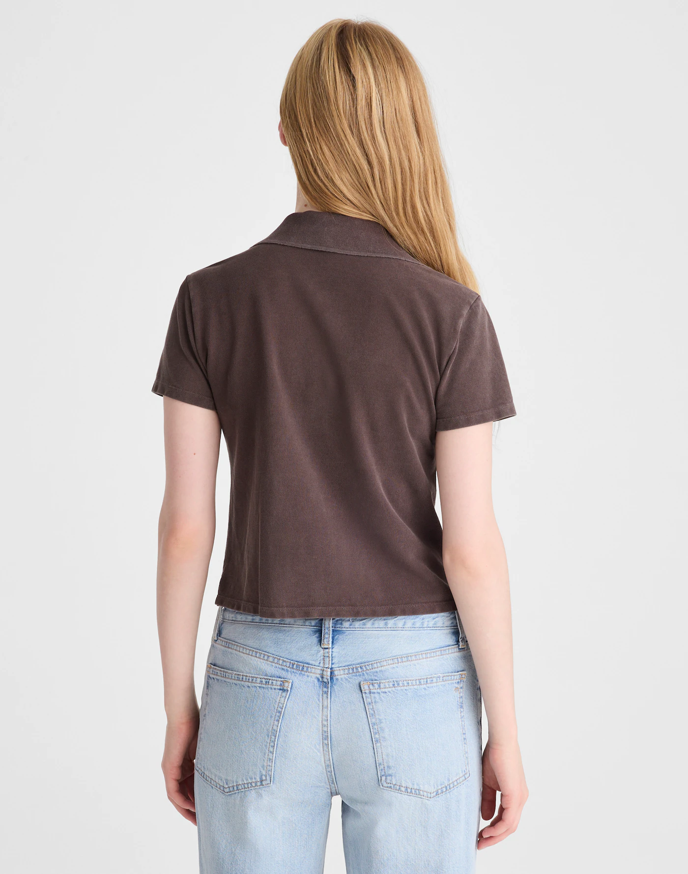 Shrunken Polo in Cotton Pique