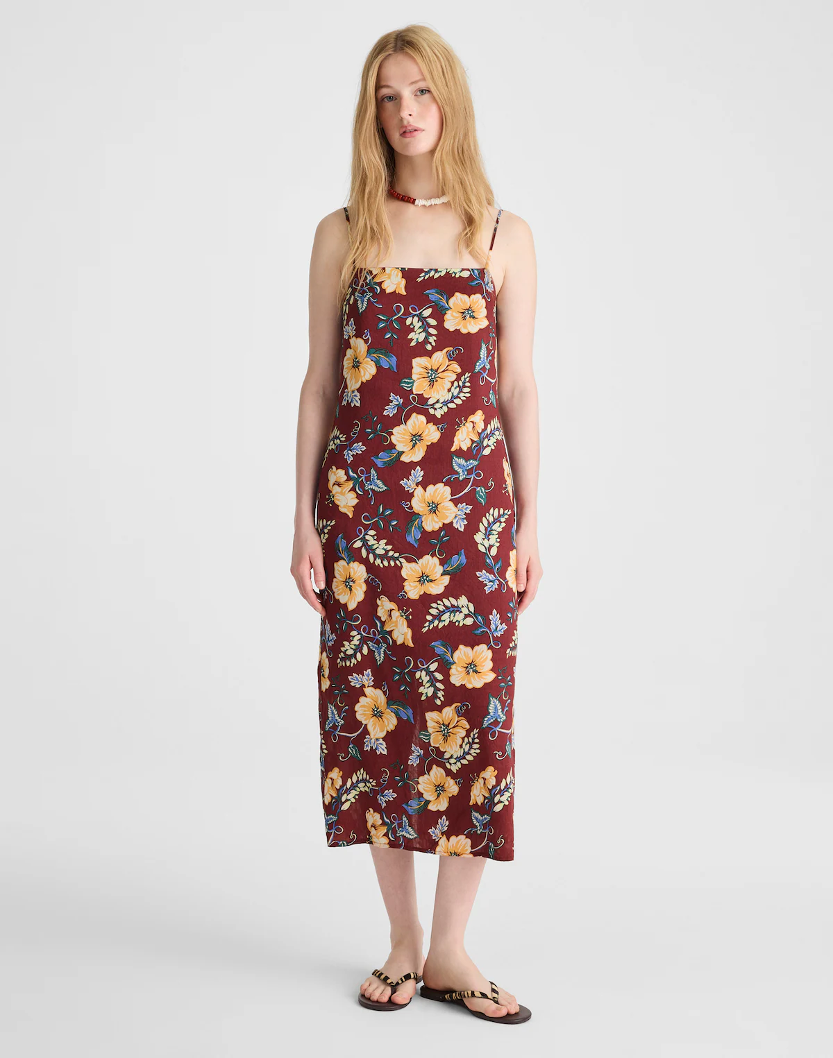 Squareneck Sleeveless Maxi Dress