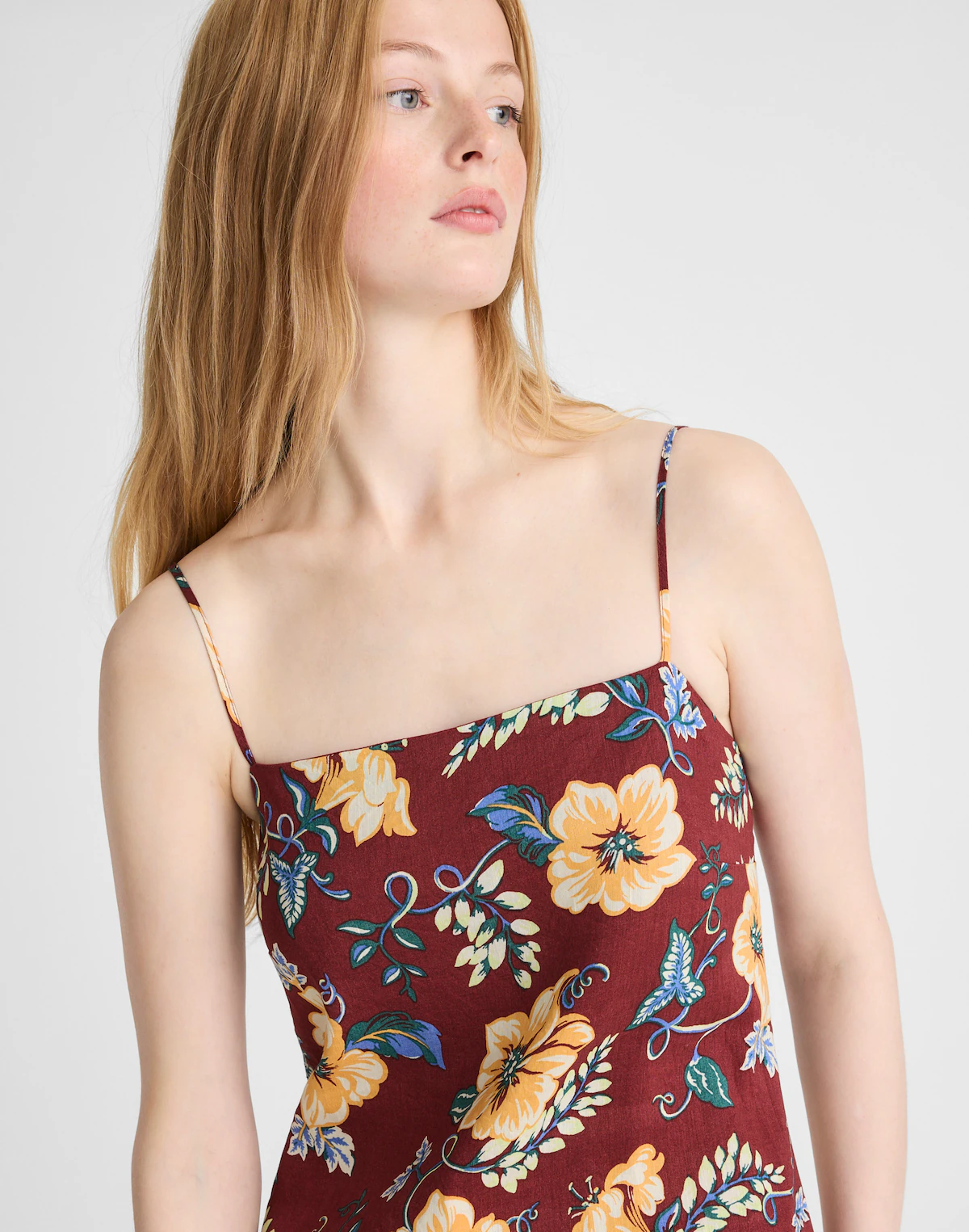 Squareneck Sleeveless Maxi Dress