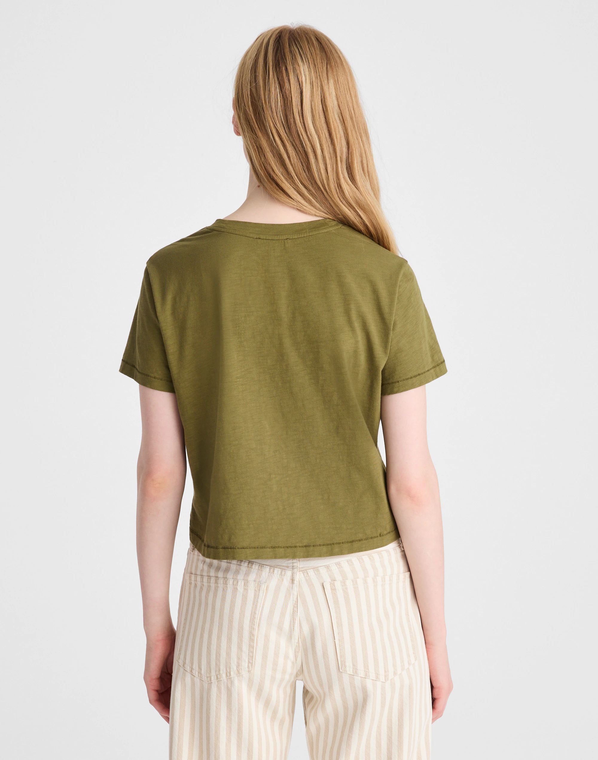 The Easy Crop Crewneck Tee in Soft Slub — image 4