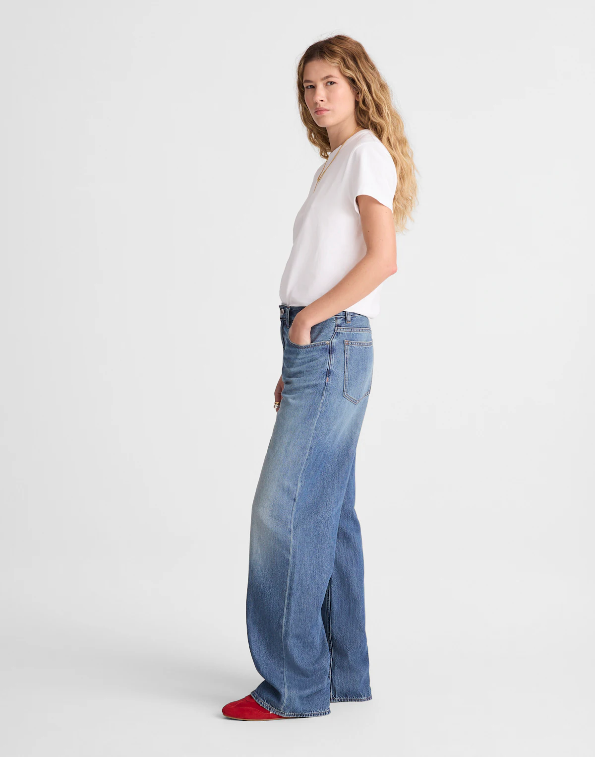 The Low-Slung Baggy Jean in Airy Denim