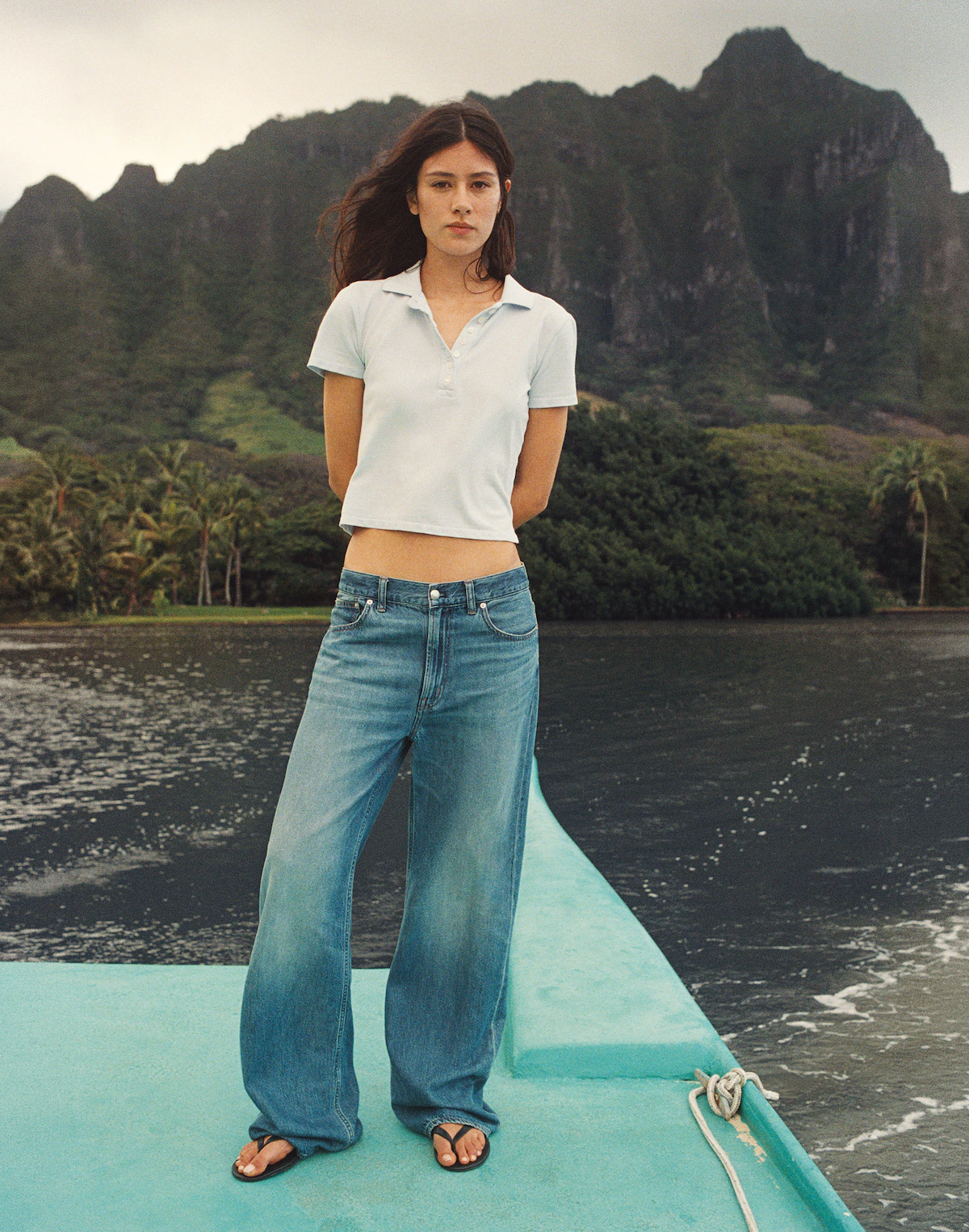 The Low-Slung Baggy Jean in Airy Denim