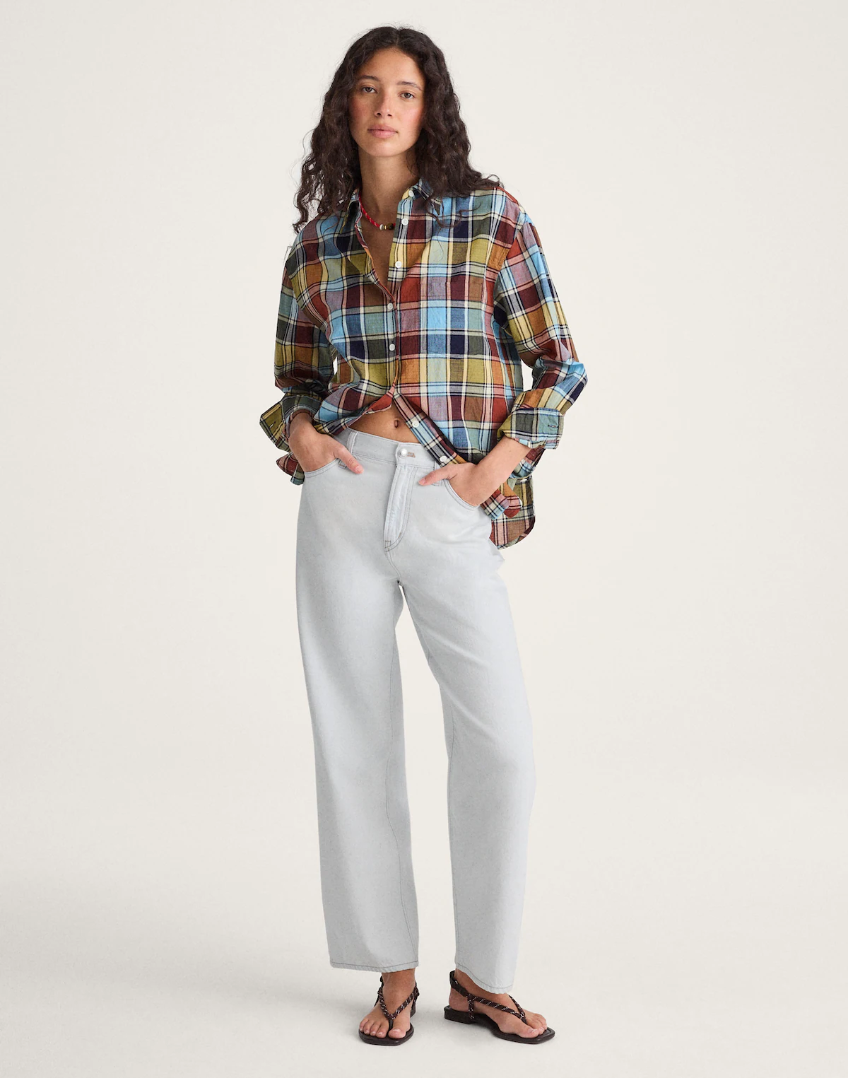 The Perfect Vintage Wide-Leg Crop Jean in Airy Denim