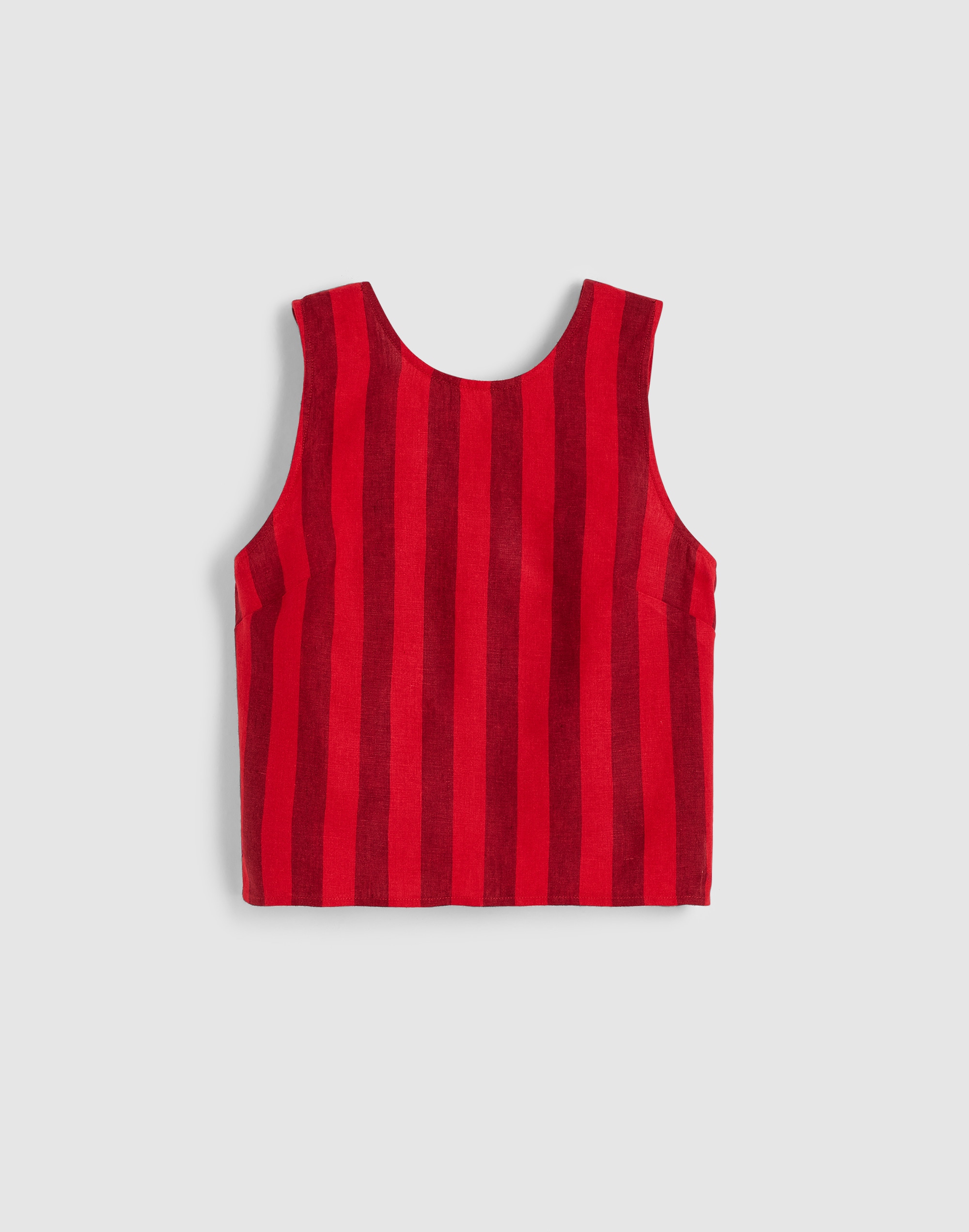 Tie-Back Shell Top in 100% Linen — image 6