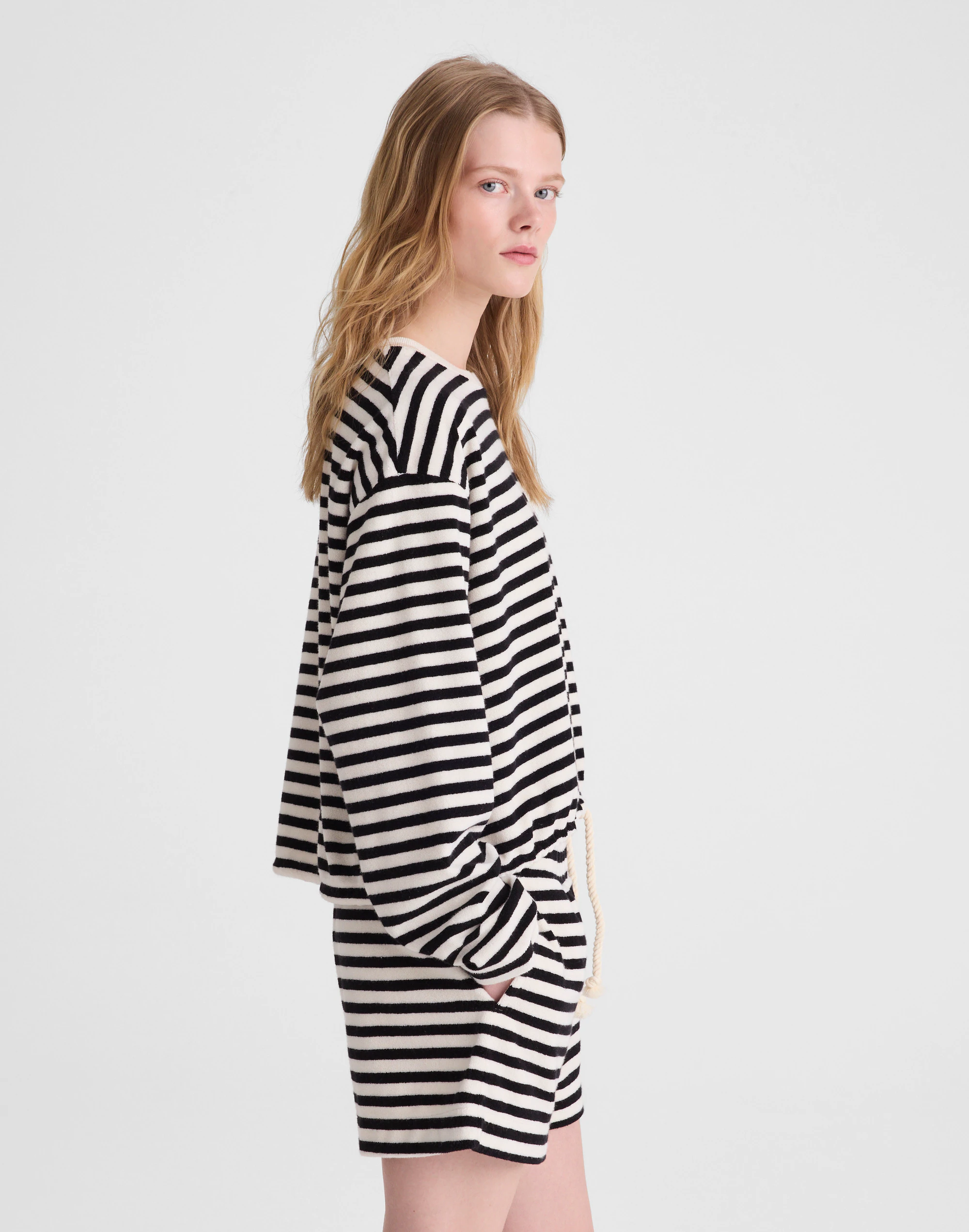 Tie-Waist Top in Terry — image 3