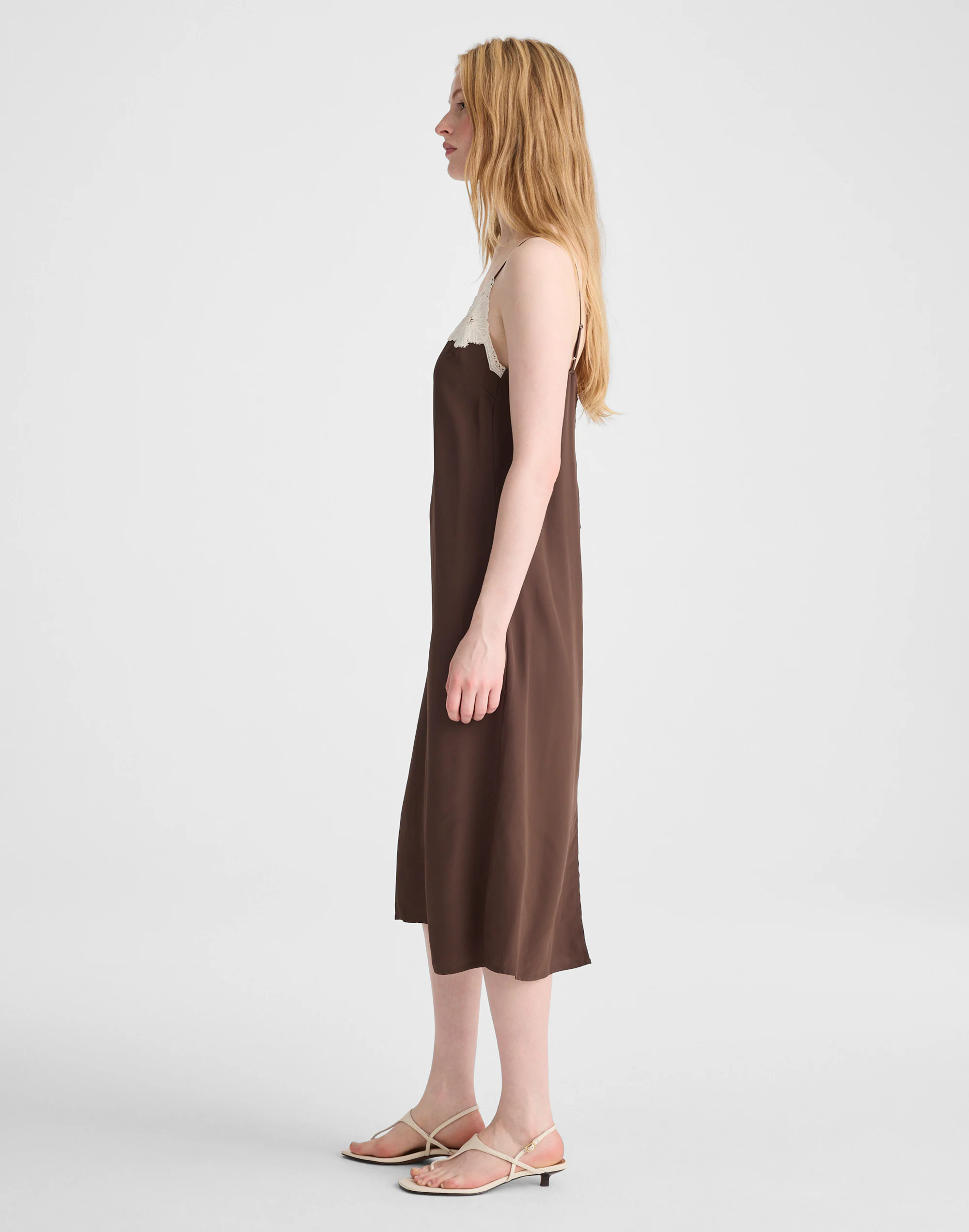 V-Neck Midi Slip Dress — image 3