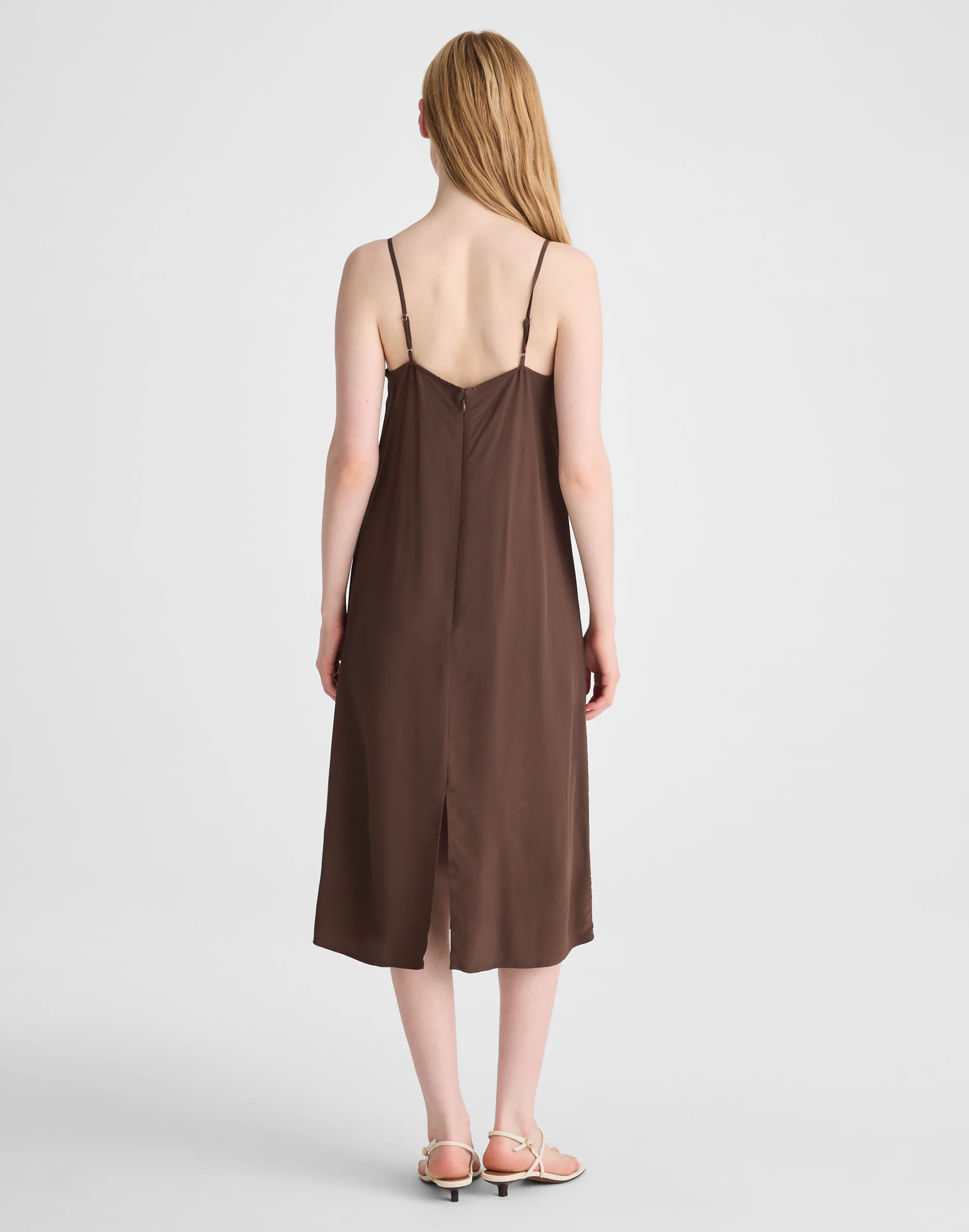 V-Neck Midi Slip Dress — image 4